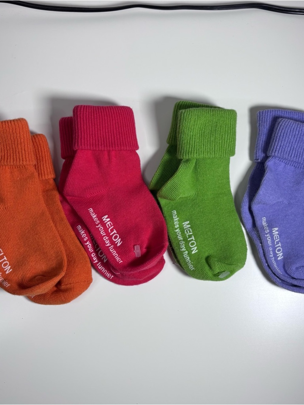 Meltons kids 2-4T Bright color Cotton Blend Socks